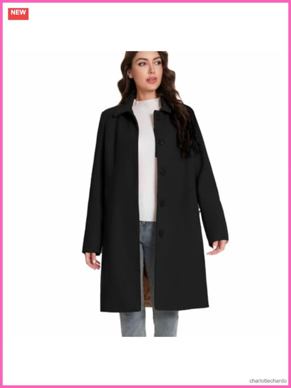 Mid Length Dress Coat Single Breasted Fully Lined with Pockets
